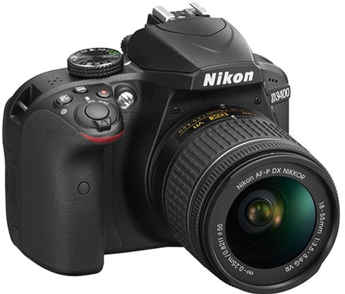 Nikon D3400 - 24.2 MP SLR Camera, AF-P 18 - 55mm f/3.5 - 5.6G VR Lens, Black