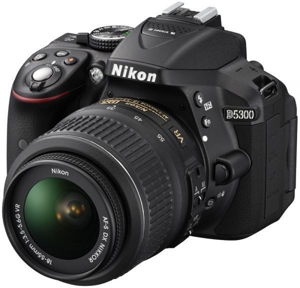 نيكون D5300 - 24 ميجابكسل ، كاميرا SLR ، أسود ، 18 - 55mm طقم عدسة VR